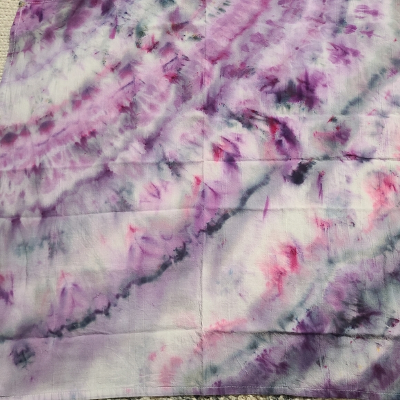 Handmade Purple Tie Dye Kitchen Tea Towel 100% Cotton Set Of 2 - Picture 2 of 4